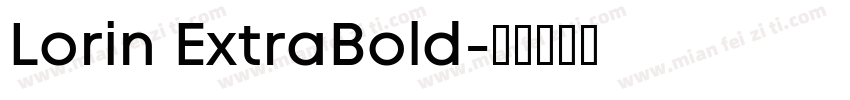 Lorin ExtraBold字体转换